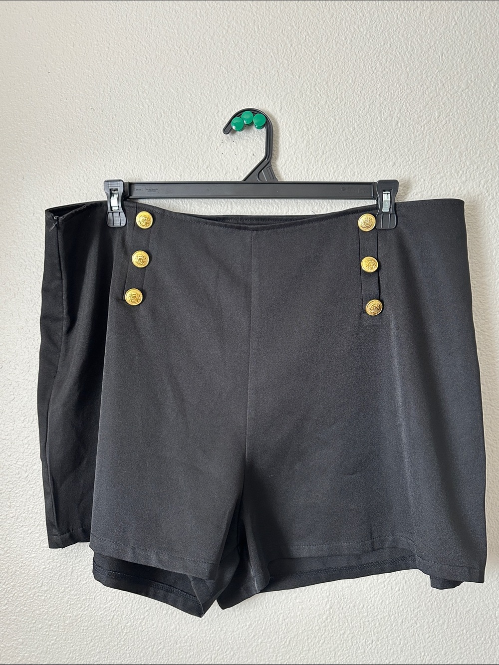 SHEIN Curve Shorts High Waist Black 4XL
